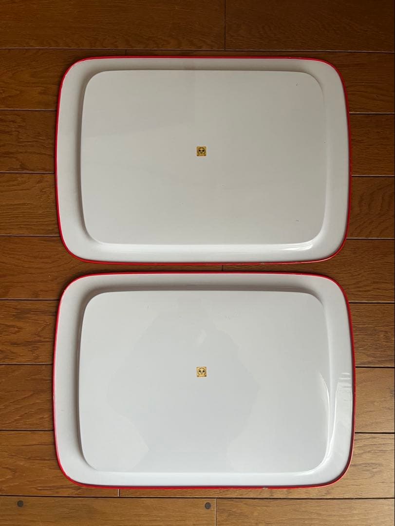 【希少・当時物】昭和レトロ ディズニー トレイ 4枚＆ショップ袋セット ミッキー