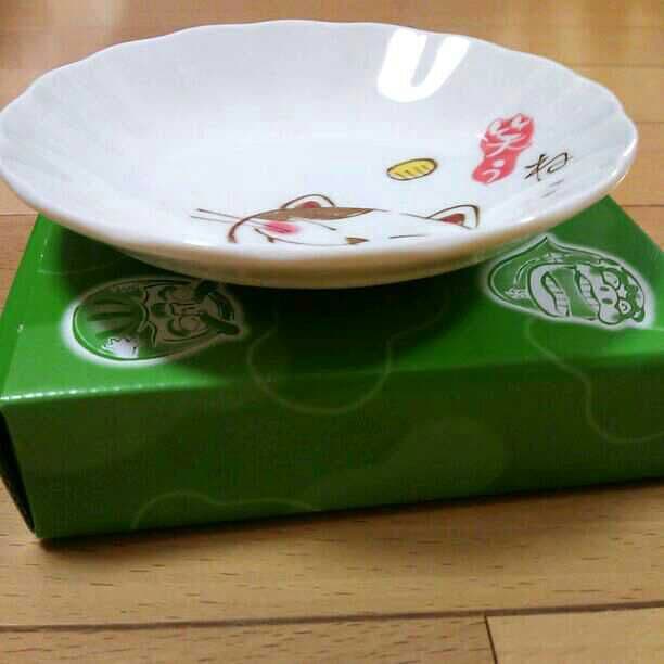 【未使用】非売品☆ネコの小皿