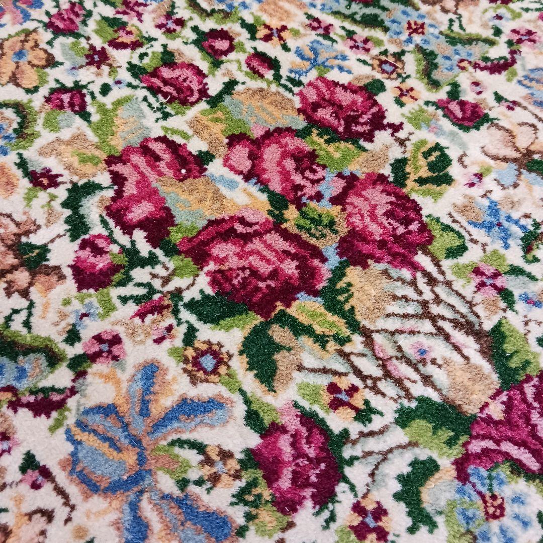 Y3184 高級ペルシャ絨毯 ケルマン産 ウール100% 手織り 特大4m越え