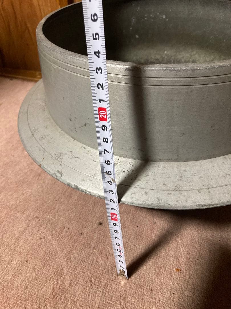 昭和【炊飯釜】アルミ羽釜HAGAMA蓋付き　昭和レトロ　古民家　古民具　古道具