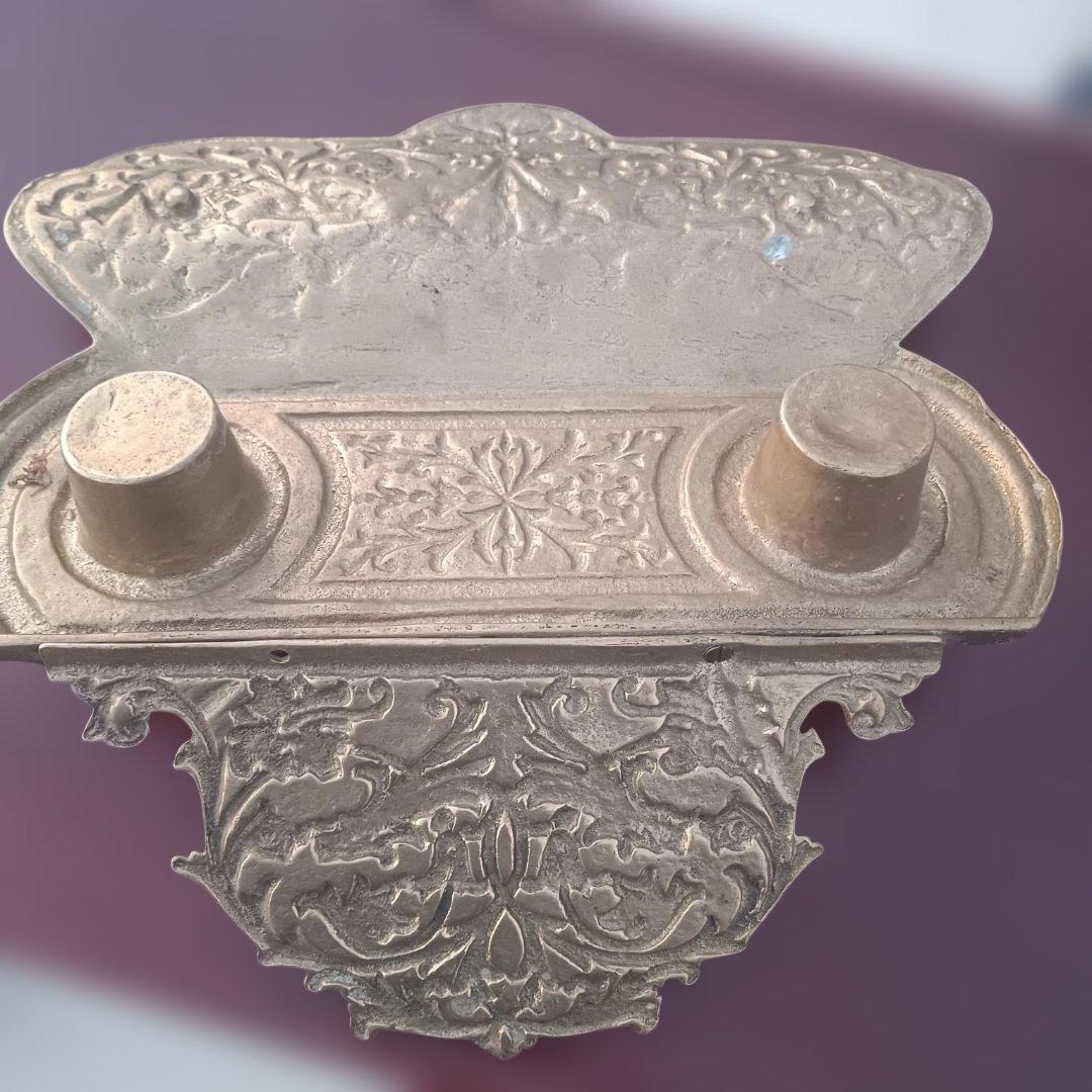 ６０９５）ヴィンテージ　鋳鉄製のインク壺