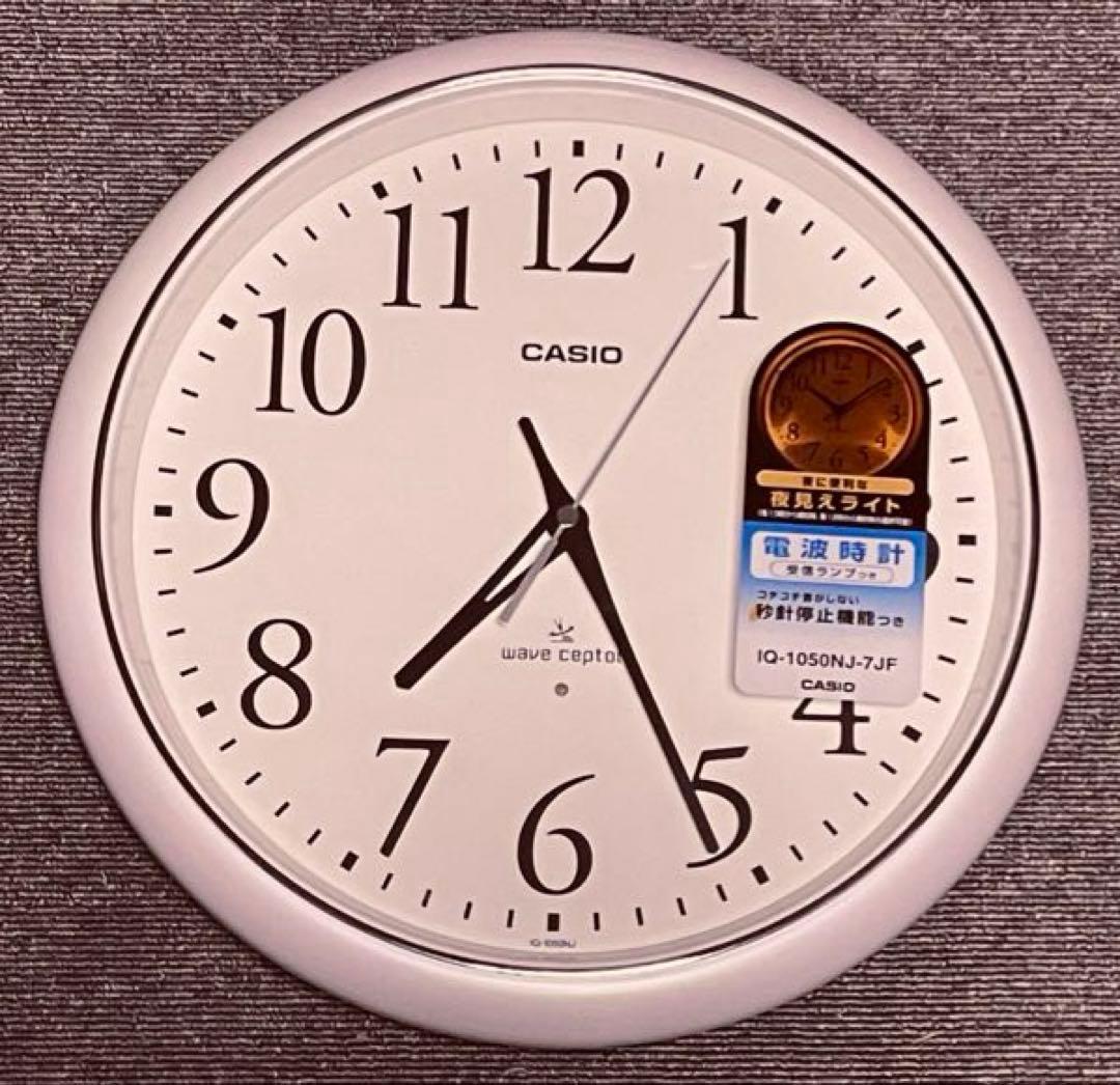 CASIO IQ-1050NJ-7JF パールホワイト アナログ掛時計3本