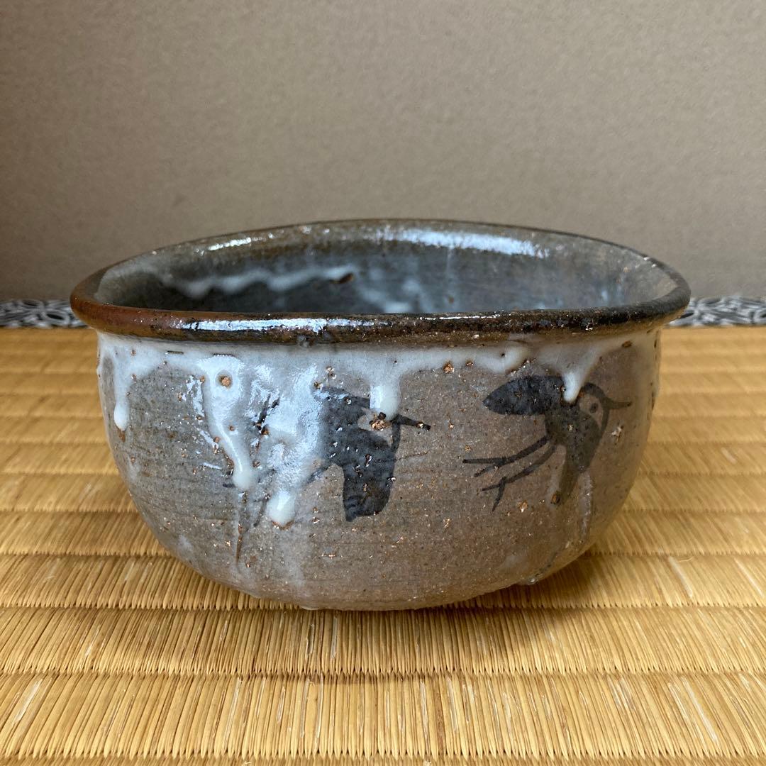 絵唐津沓茶碗　十三代中里太郎右衛門作