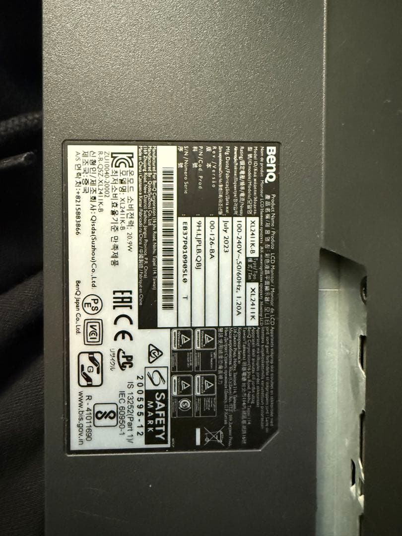 BenQ Zowie モニター XL2411K 24インチ 144hz