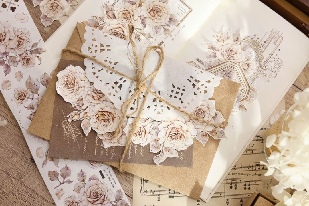 小白家文創《月下温柔》海外マスキングテープ　マステ 【1677】