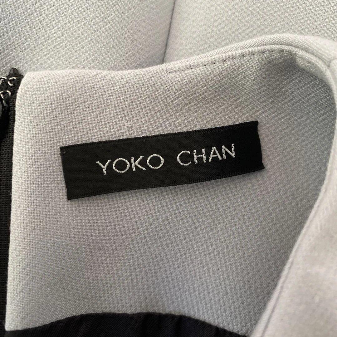 yoko chan ヨーコチャン ワンピース ドレス 七分袖 パール ブルー