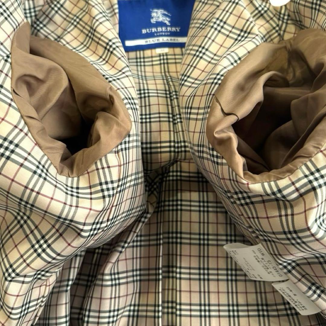 希少美品✨バーバリーブルーレーベル　ウールプリーツコート38 ノバチェック