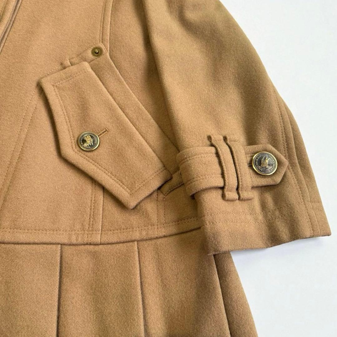 希少美品✨バーバリーブルーレーベル　ウールプリーツコート38 ノバチェック