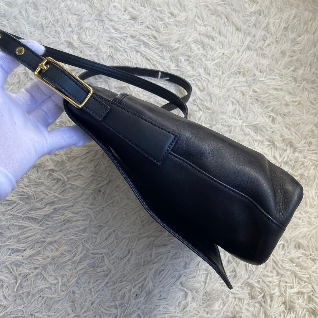 極美品 vintage coach old archive メッセンジャー 黒