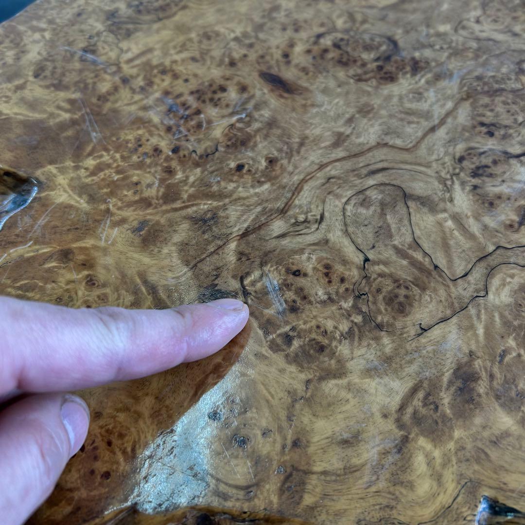 こぶ 無垢 一枚板 天然木 座卓 ローテーブル 鉢台 a