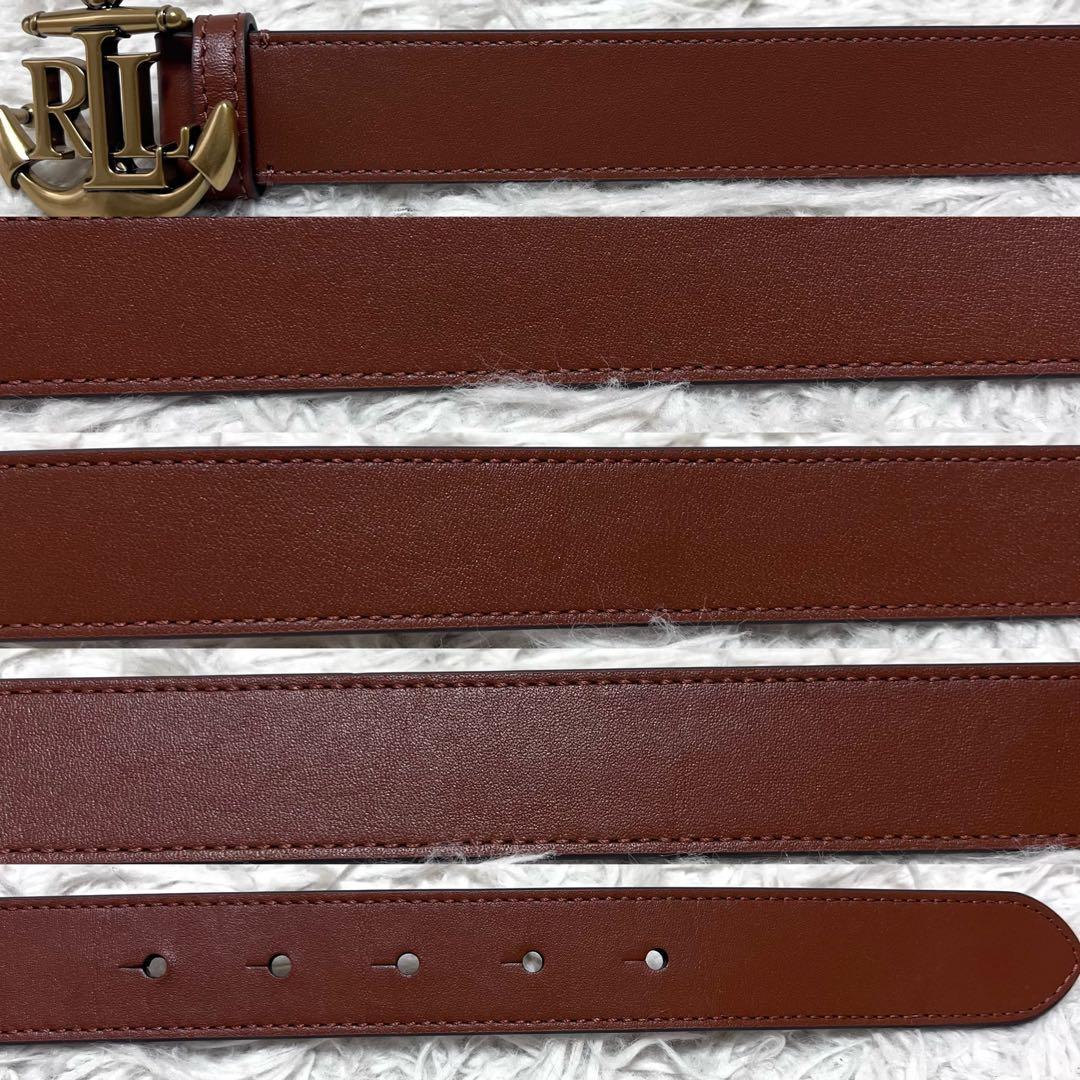 LAUREN RALPH LAUREN アンカーロゴ ゴールド金具スキニーベルト