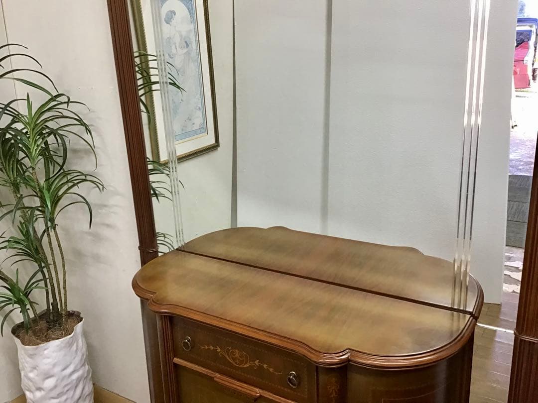 管842☆イタリア製☆ヴェローナクラシック☆超特大ミラー＆キャピネット