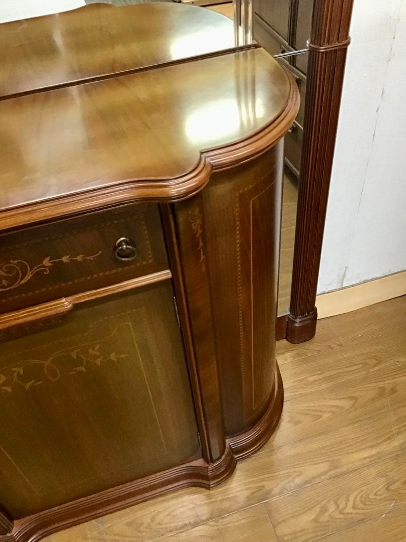 管842☆イタリア製☆ヴェローナクラシック☆超特大ミラー＆キャピネット