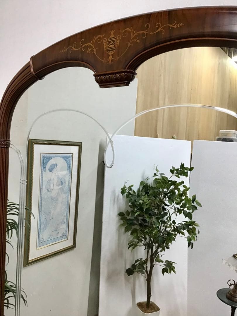 管842☆イタリア製☆ヴェローナクラシック☆超特大ミラー＆キャピネット