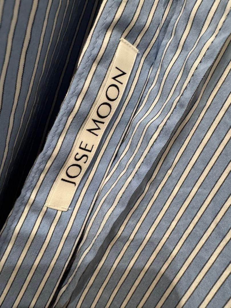JOSE MOON 青白ストライプ 長袖シャツ