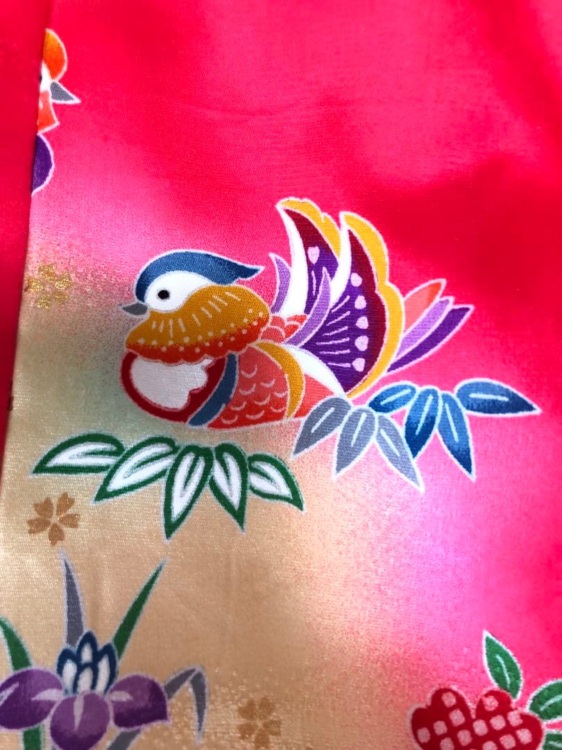 ３歳　女の子　七五三　子供　着物　7点　セット　ピンク