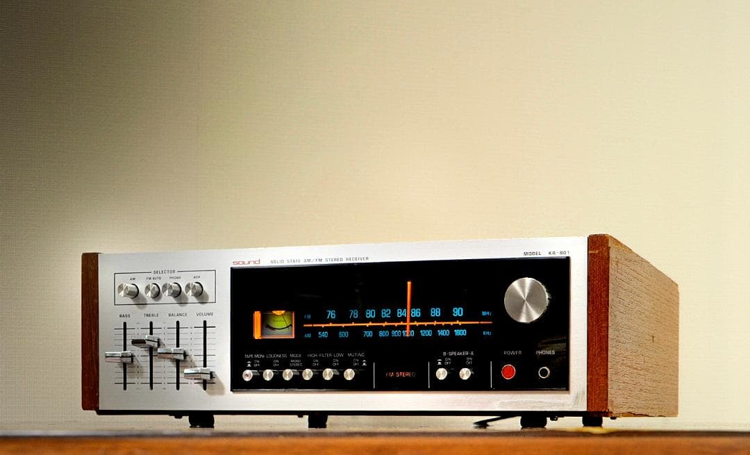 ★【動作品】SOUND KR-801 AM/FM ステレオレシーバー ♪