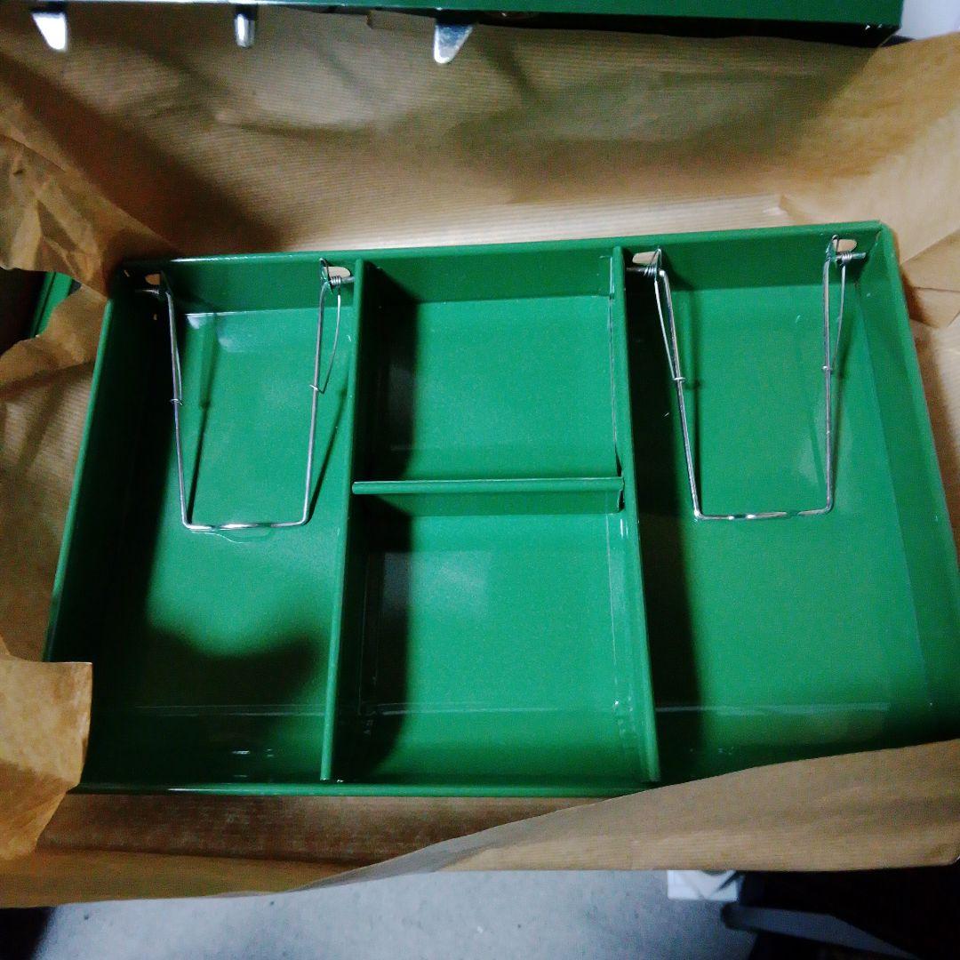 超希少未使用品　昭和レトロ緑色キャッシュボックス ダイヤル式