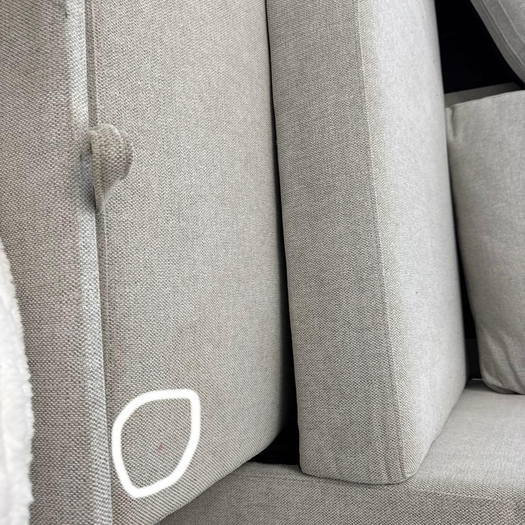 ニトリ　ソファ　布貼りカウチソファベッド　ノアーク　グレイ