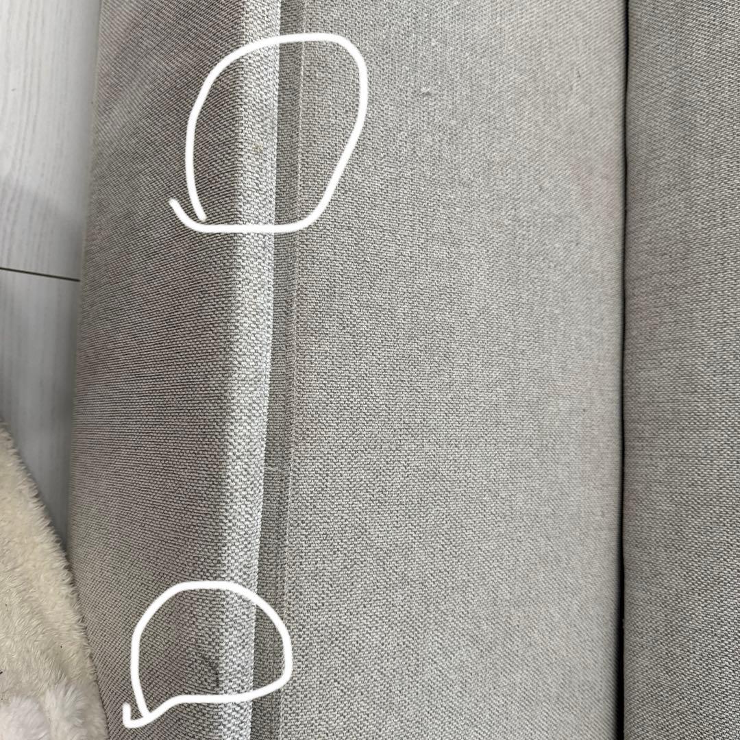 ニトリ　ソファ　布貼りカウチソファベッド　ノアーク　グレイ