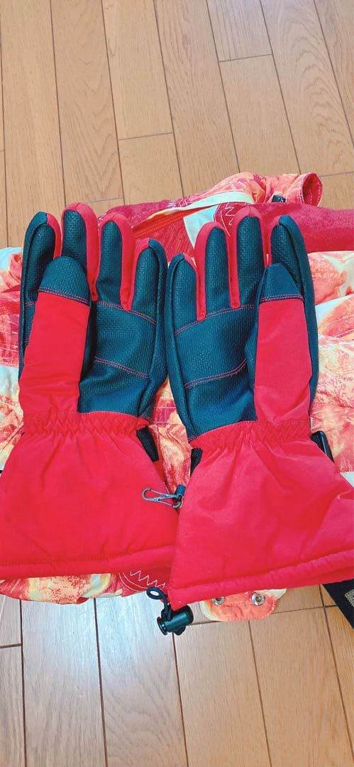 DESCENTE スキーウェア 赤 オレンジ