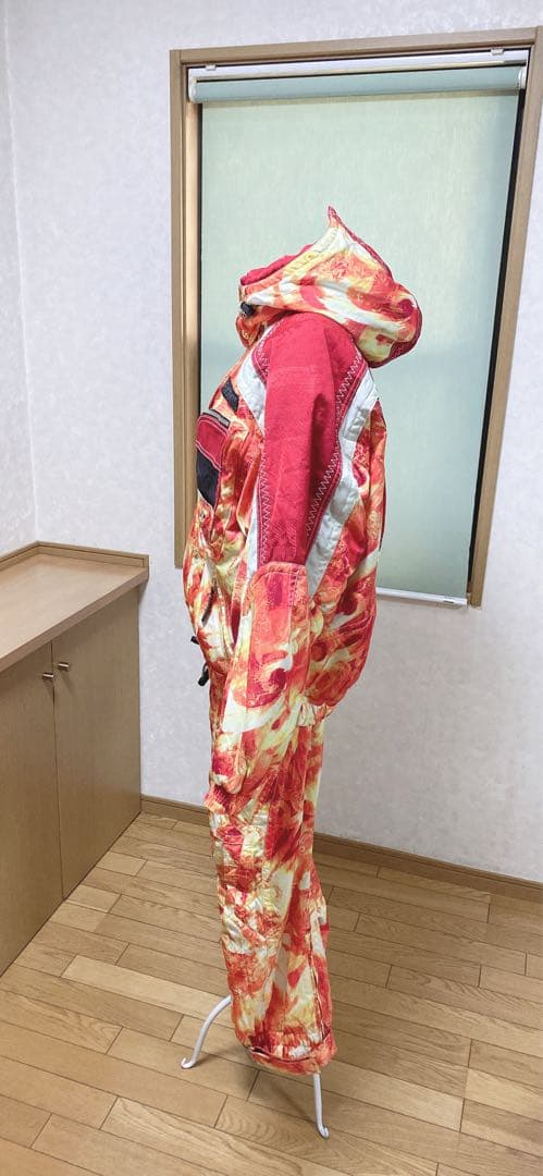 DESCENTE スキーウェア 赤 オレンジ