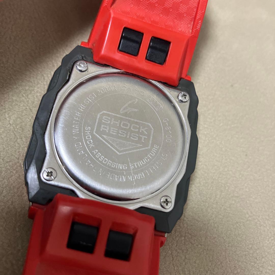 G-SHOCK G-8100 赤 電池交換済 稼働品 レア 廃盤 W6211