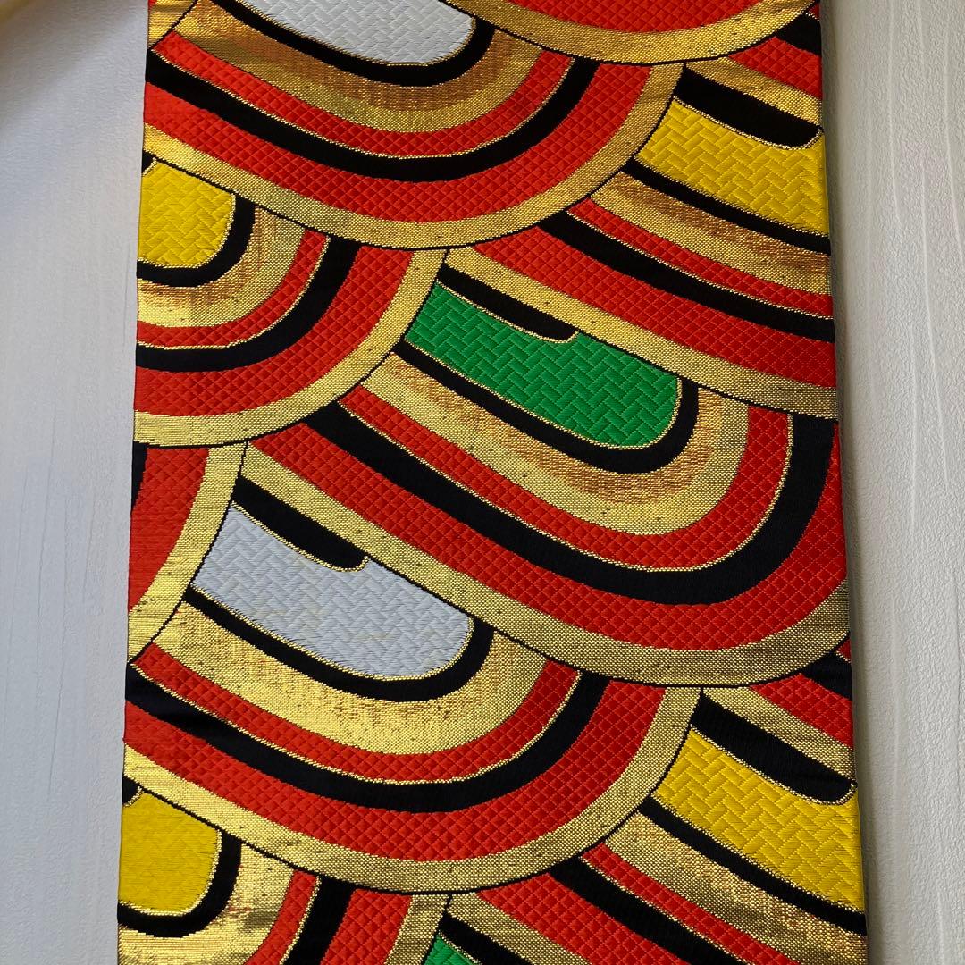 七五三 七歳用　ハーフ成人式　帯　帯締め　半幅帯　アンティーク　金糸