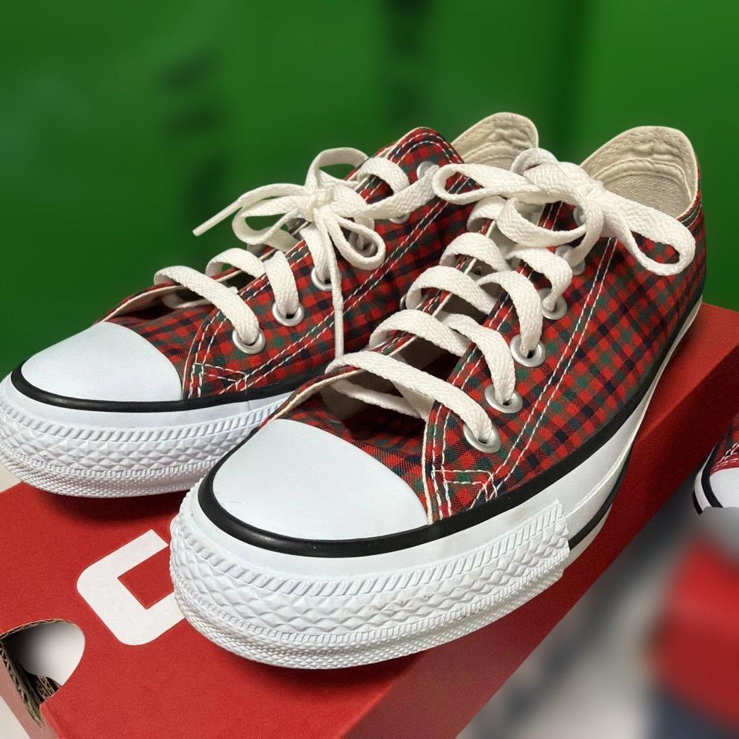 CONVERSE レッドチェック スニーカー セット