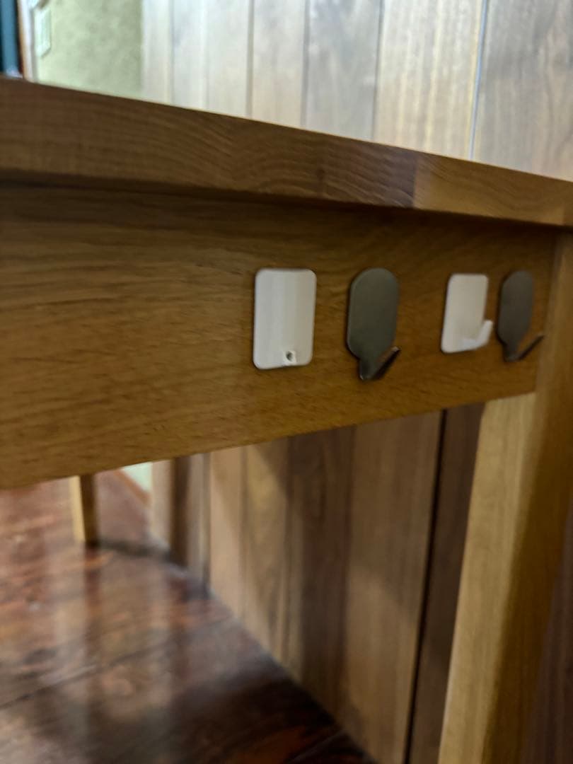 無印良品　無垢材デスク　木製デスク オーク材 事務机 引き出し付き　学習机