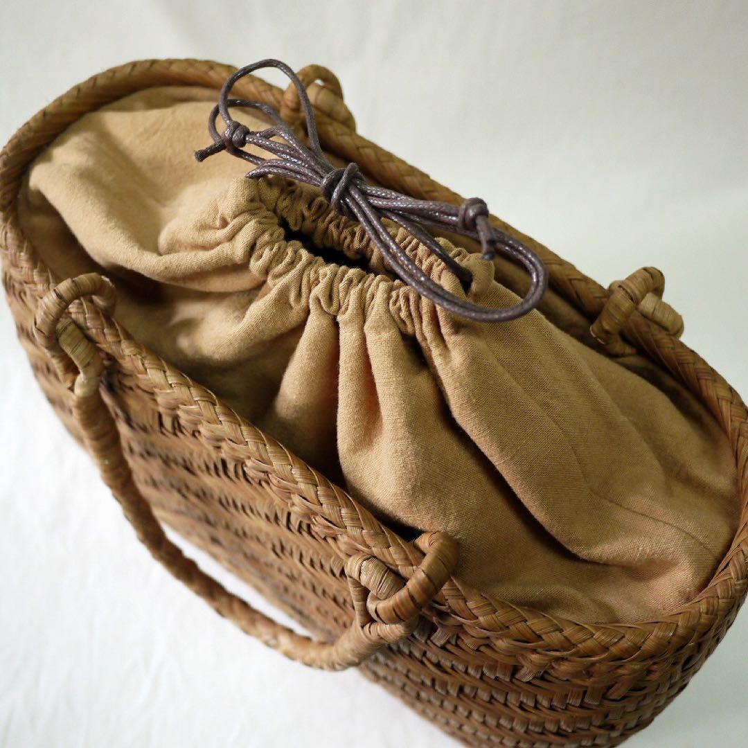【特選】山葡萄（やまぶどう）かごバッグ 最高級天然素材 4mm 斜網代編 B7