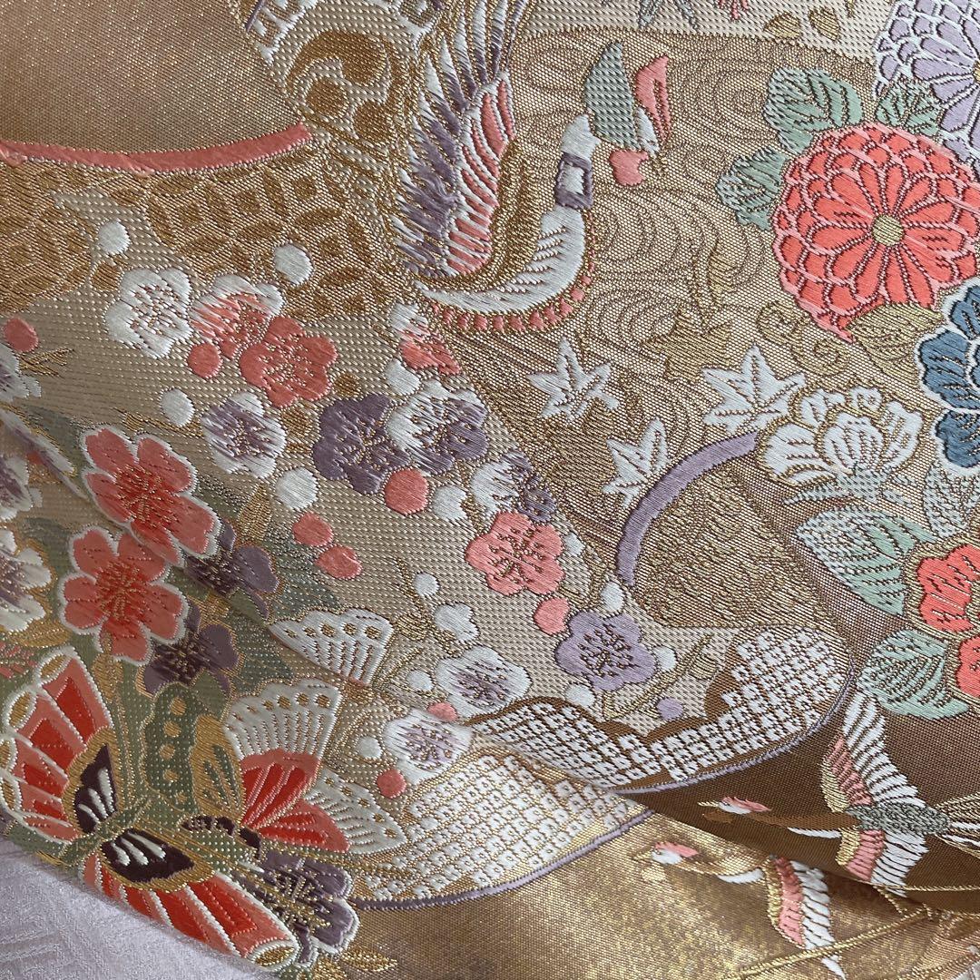 訪問着　フルセット　亀甲紋様　汕頭刺繍　鹿の子絞り　紗綾形地紋　入学式　H8