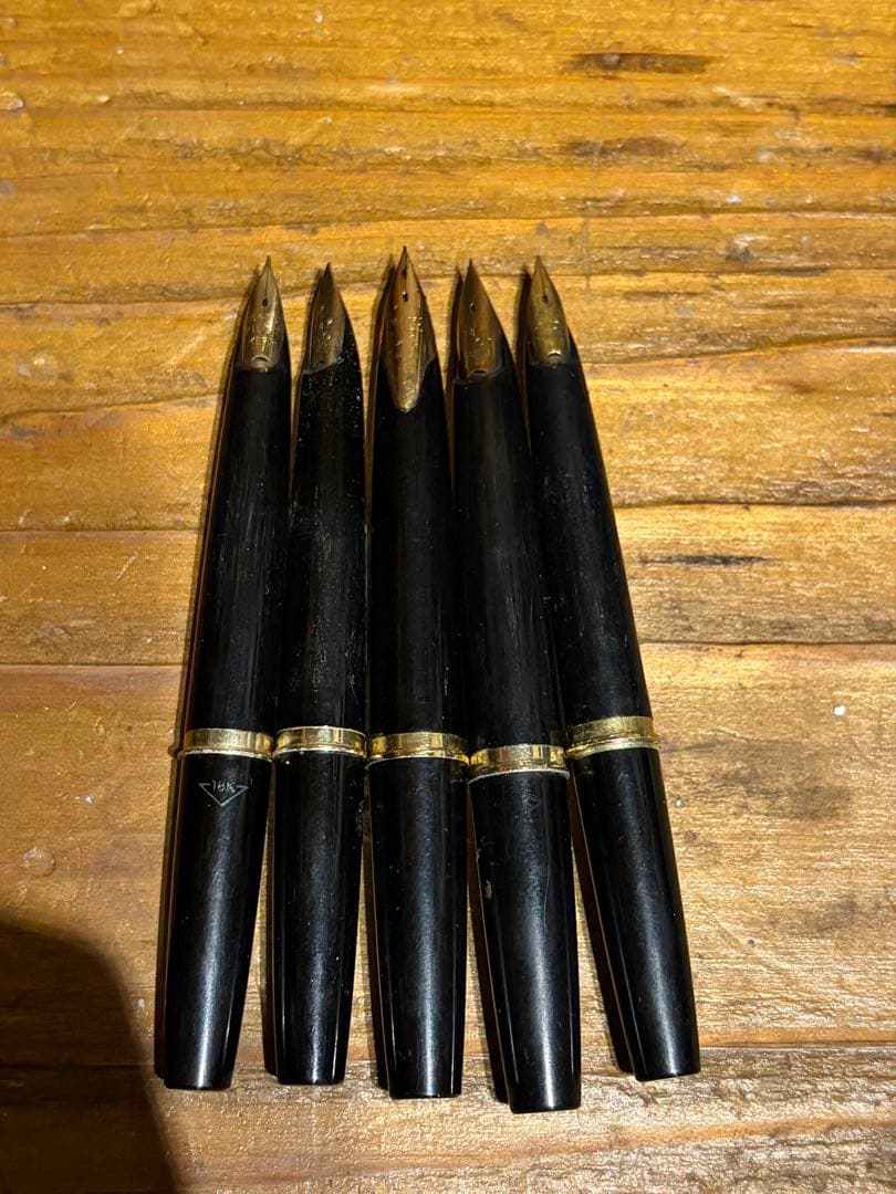 パイロット　エリート　Elite ブラック 万年筆 5本セット　ペン先　18k