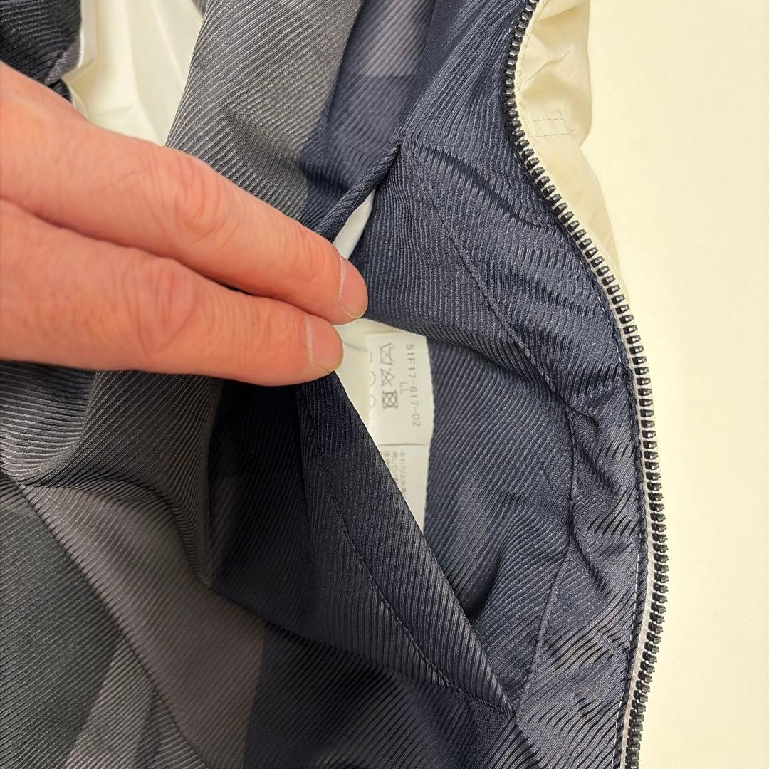 クレストブリッジチェックコンビダウン ジャケット　LL　中古