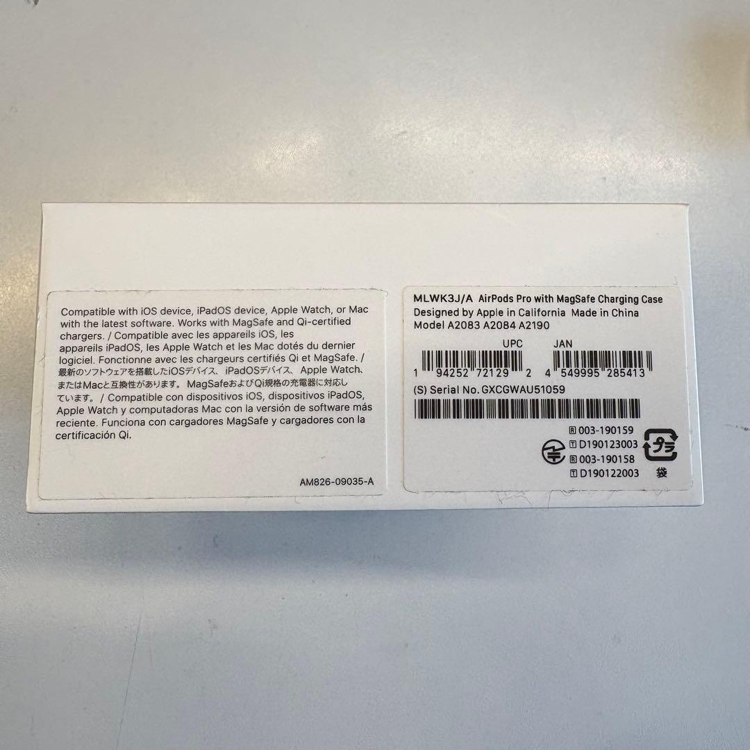 Apple アップル Air Pods Pro 純正品 付属品完備