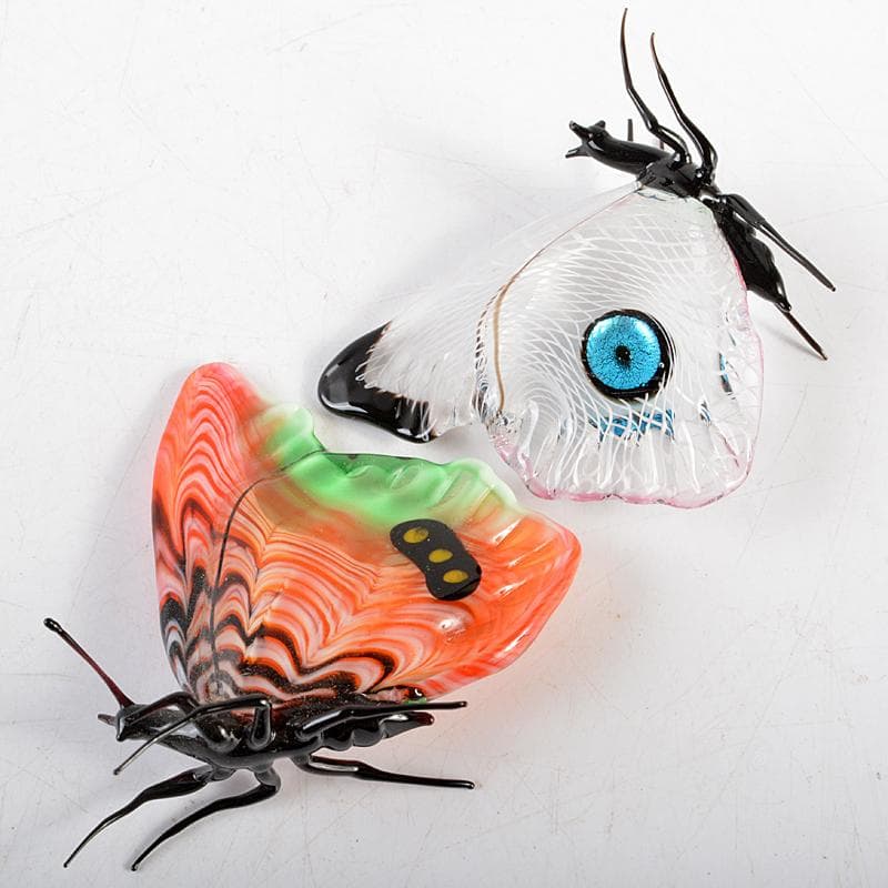 ガラス細工　蝶　蜻蛉　置物　5点まとめて　F　R6001