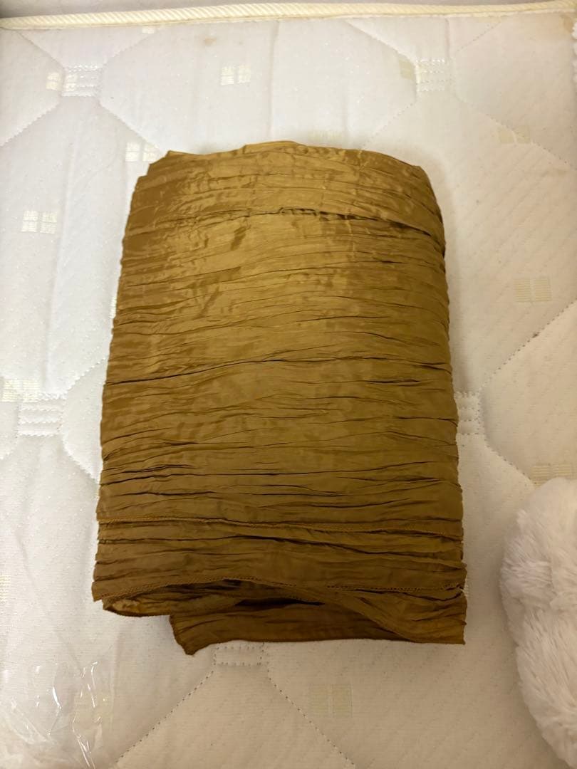 花柄 浴衣 クリーム色 オレンジ、兵児帯セット