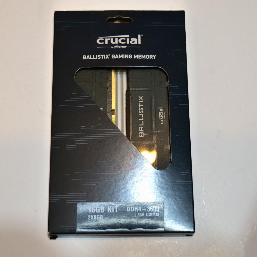 中古 DDR4 メモリ 16GB(8GB2枚組) crucial デスクトップ用