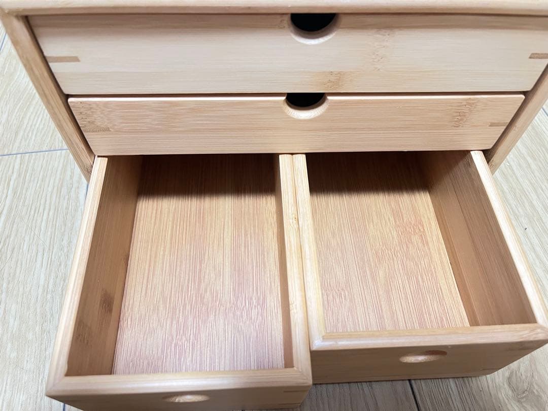 【最終値下げ】竹製4引き出し小物収納
