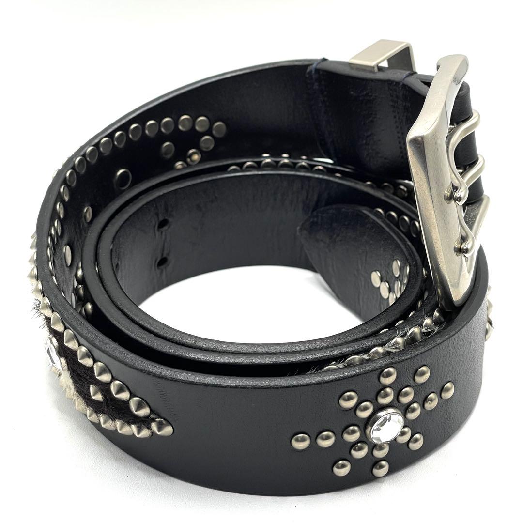 ✨希少 美品✨BURBERRY ベルト スタッズ×ハラコ y2k archive