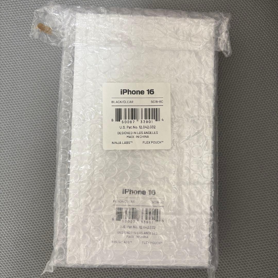 [新品]iPhone 16 Ninja Labsブラック/クリア ケース