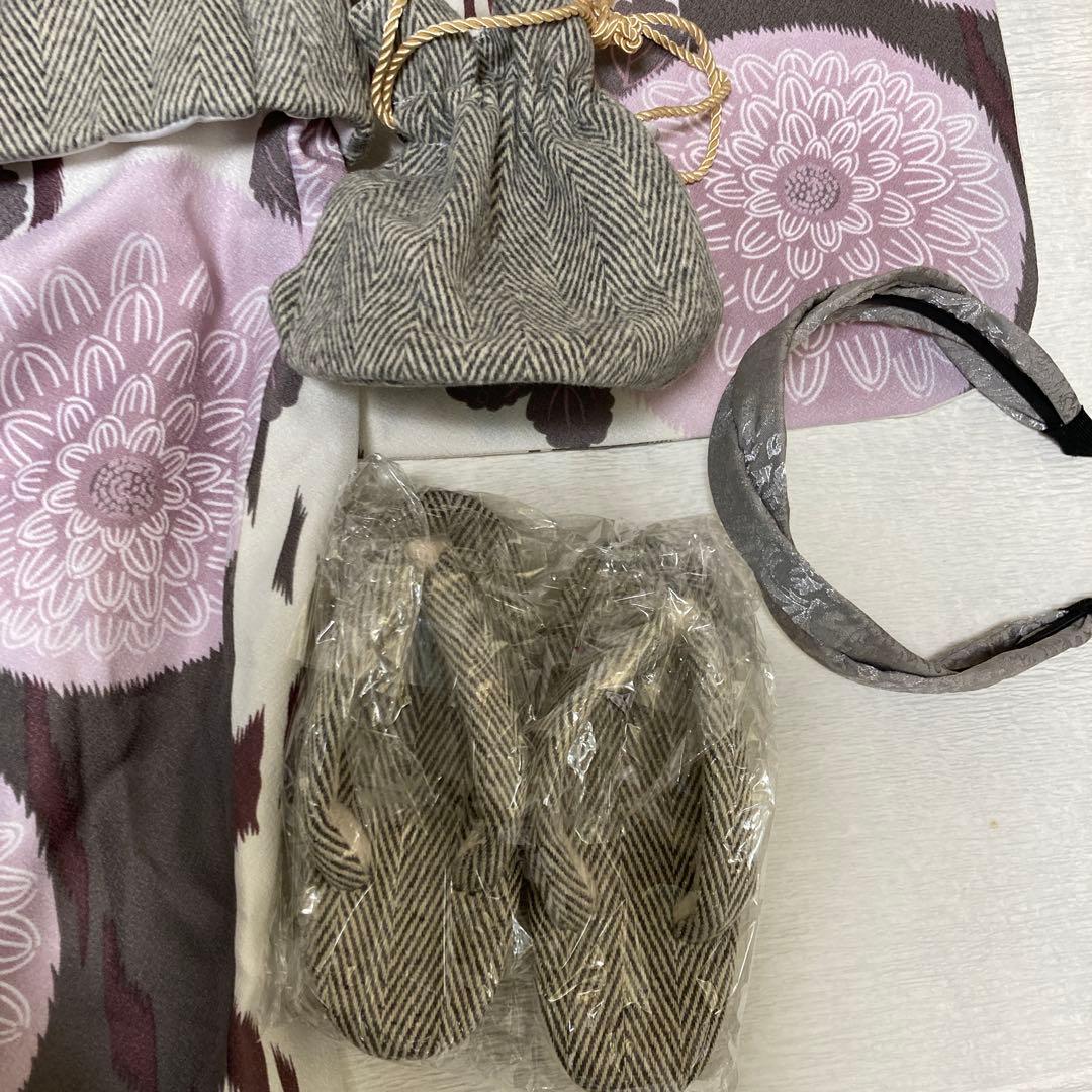 七五三 3歳 女の子 被布着物セット　くすみカラー　ニュアンスカラー　ひよこ商店