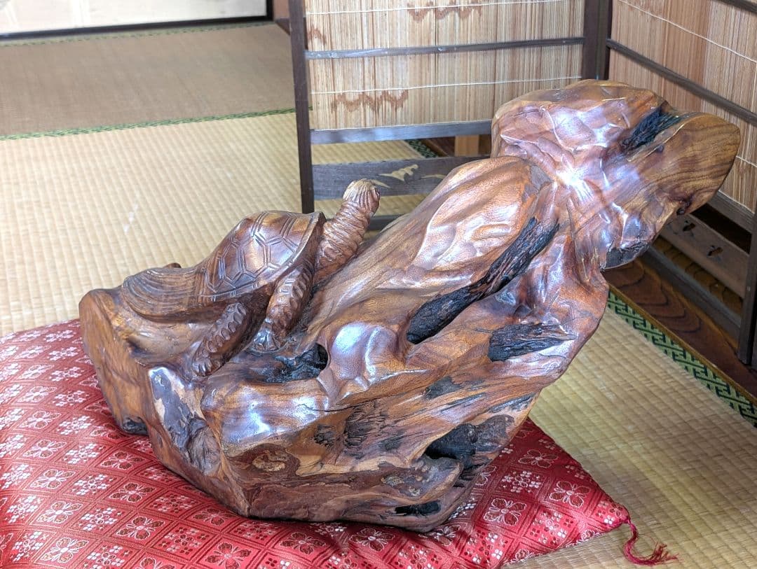 オブジェ　美術品　彫刻　一本木