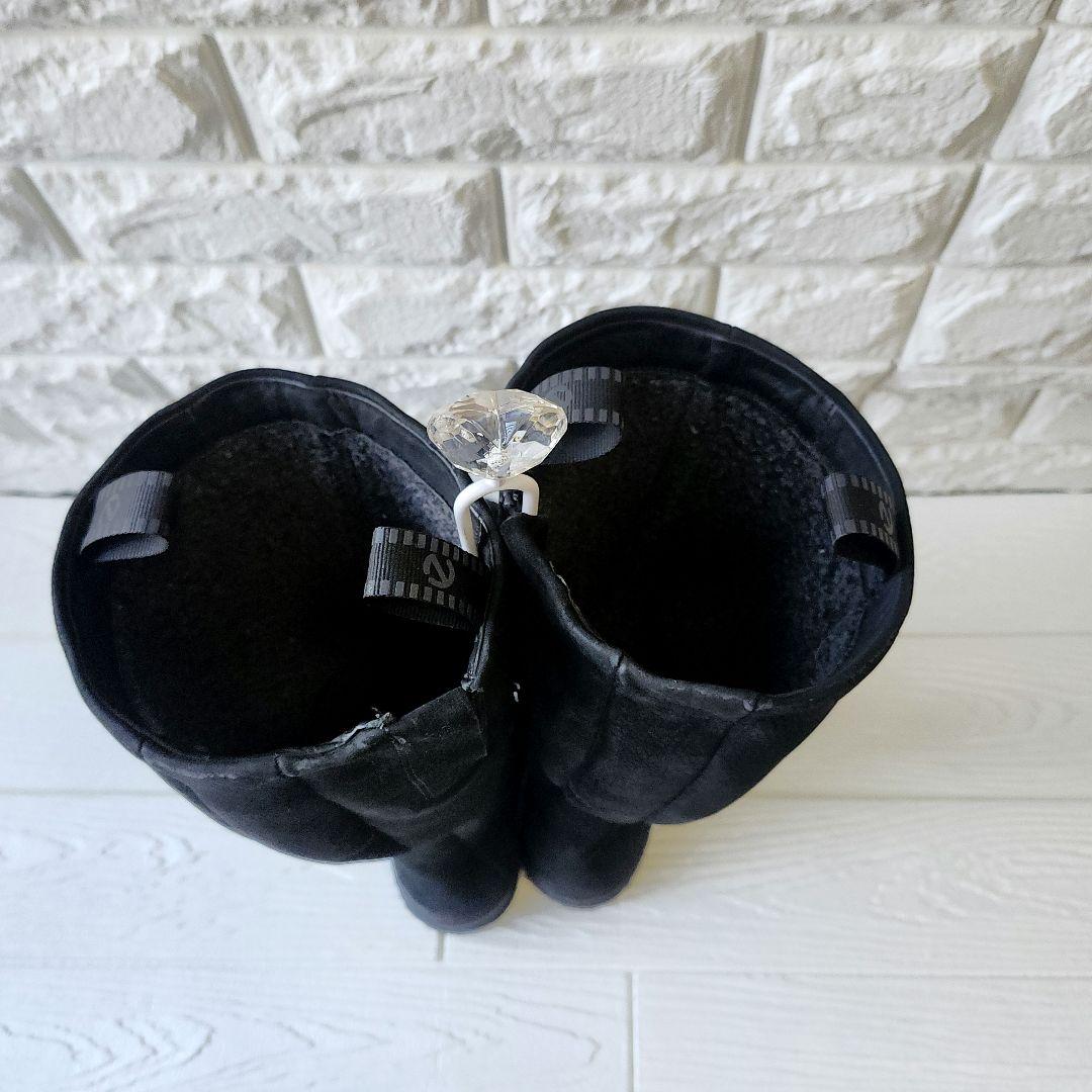 極美品✨eccoエコー超ロングブーツ23.5cmスエード中ボア滑り止めジッパー付