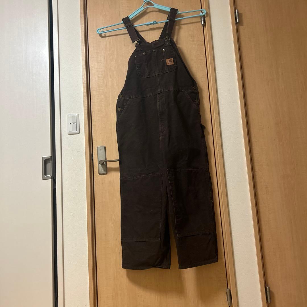 Carhartt ブラウンオーバーオール 40 x 32