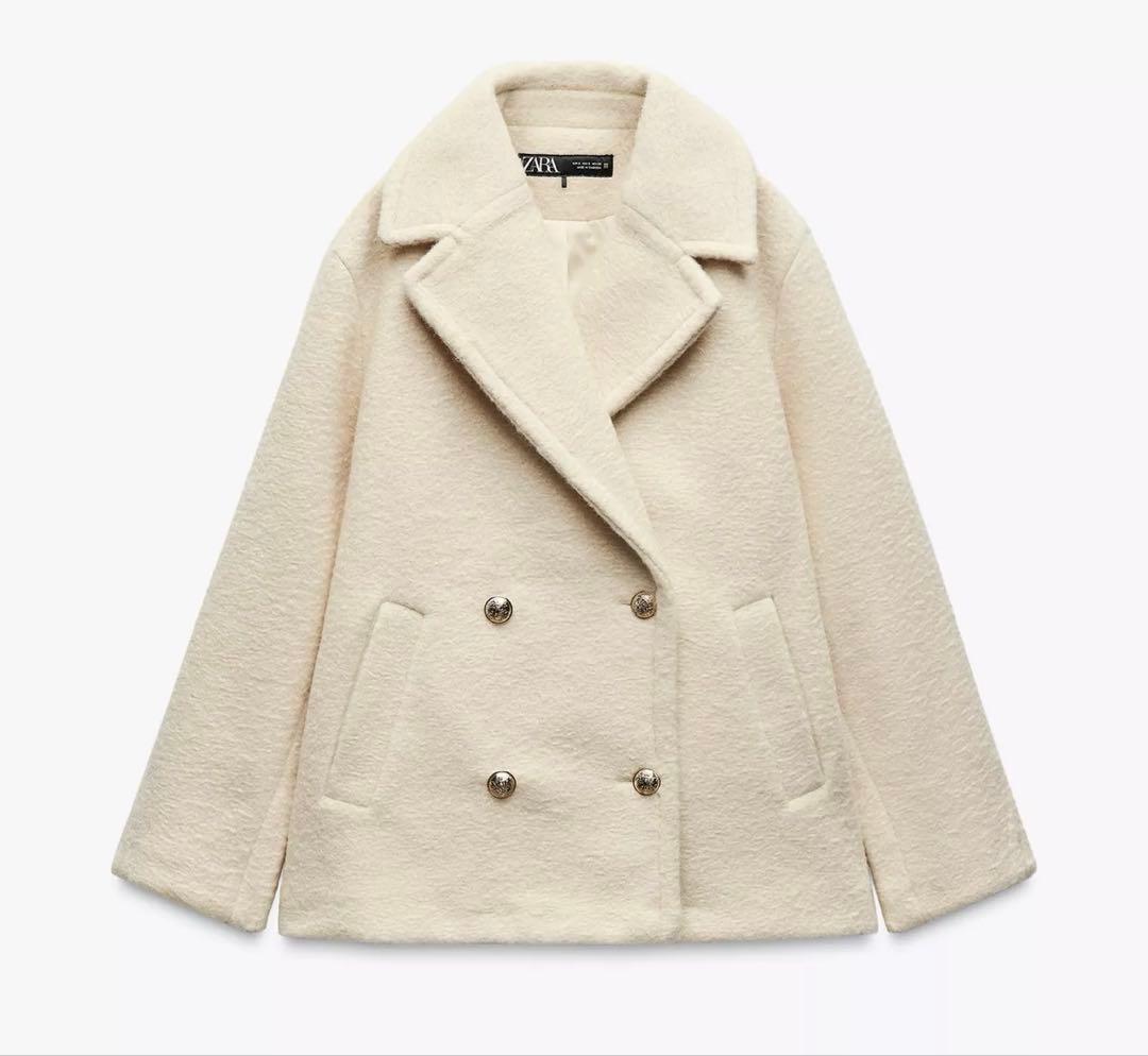 ZARA ダブルブレスト　ブークレコート　XS
