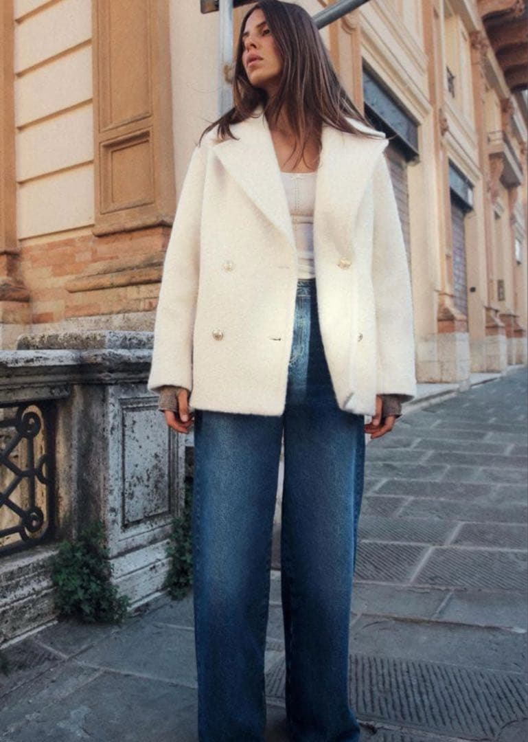 ZARA ダブルブレスト　ブークレコート　XS