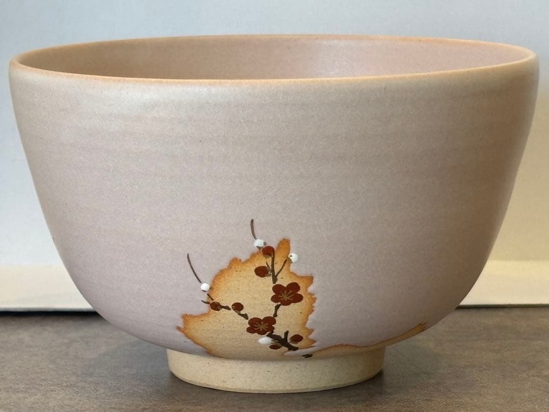 茶道具 梅に馬 仁清写 城岳 干支 茶碗 共箱