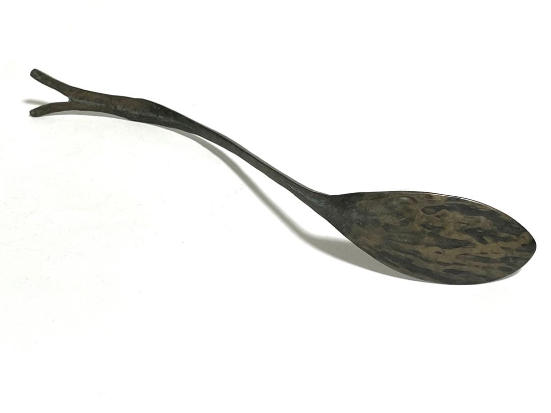 #1韓国骨董　アンティーク　高麗匙　砂張　佐波理　古銅　スプーン　スッカラ　灰匙