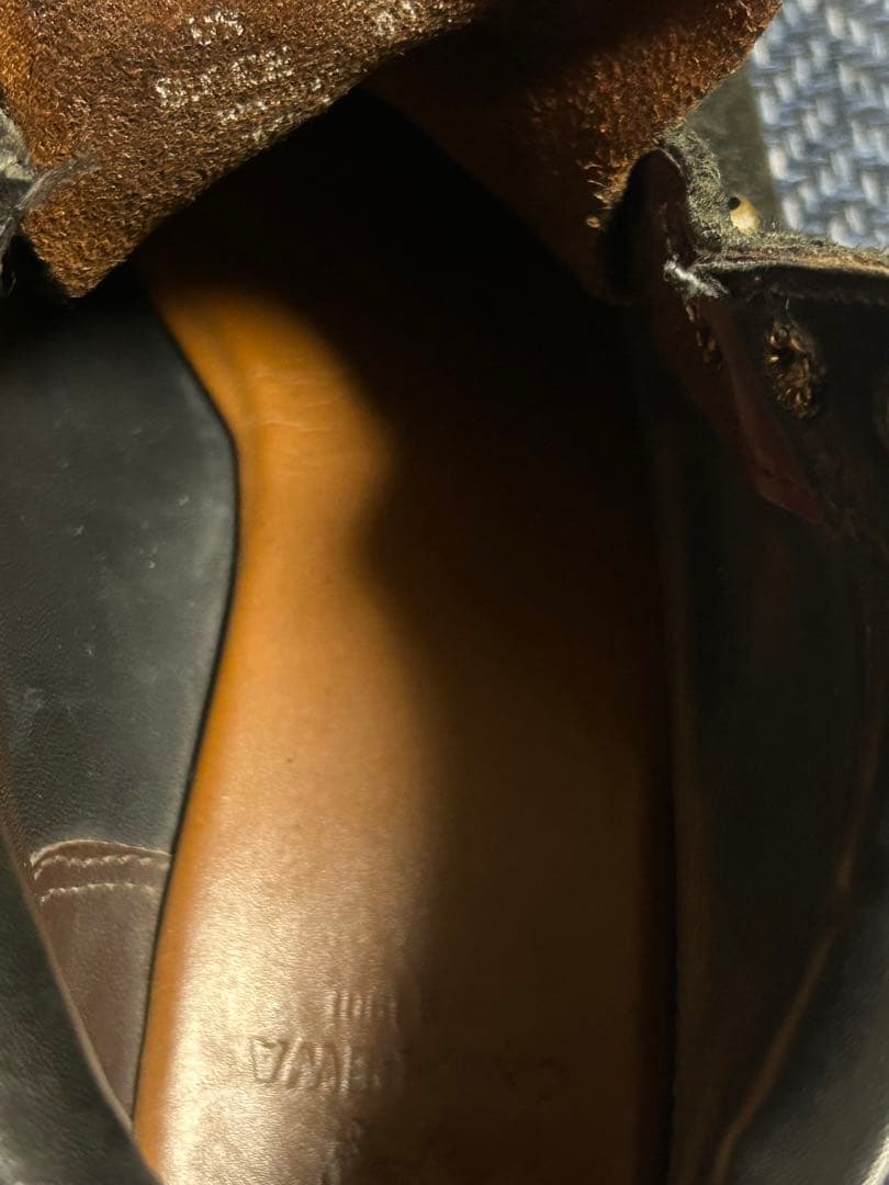 チペワ　モンキーブーツ　黒スエード　焦茶